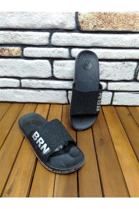 PNR TERLİK Brn Siyah Anatomik Kaydırmaz Taban Banyo Tuvalet Terlik