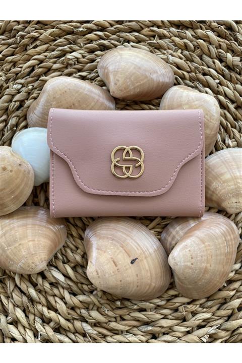 PİNK PEARL Kadın Pembe Renk Yumuşak Deri Model Çok Bölmeli Kartlık
