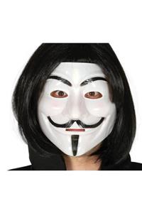 Aden Concept Siyah Renk Kısa Saç Ve V For Vendetta Maskesi