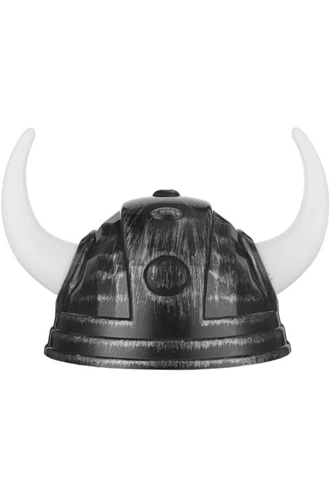 Aydınlı Parti Kostüm Viking Başlığı Asteriks Başlığı Gümüş Renk