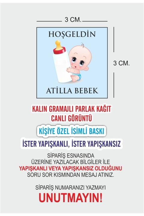 LİVALÜKS Etiket, Kız Ve Erkek Bebek Doğum, Yaş, Mevlüt Magnet Ve Şişe Etiketleri
