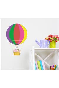 MyHappyPlace Peppa & Family Uçan Balon Bebek ve Çocuk Odası Dekoratif Duvar Çıkartması Sticker