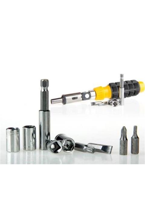 Biomak Tornavida Lokma Seti 41 Parça Profesyonel Çantalı Tornavida Lokma Seti Paslanmaz Krom Çelik