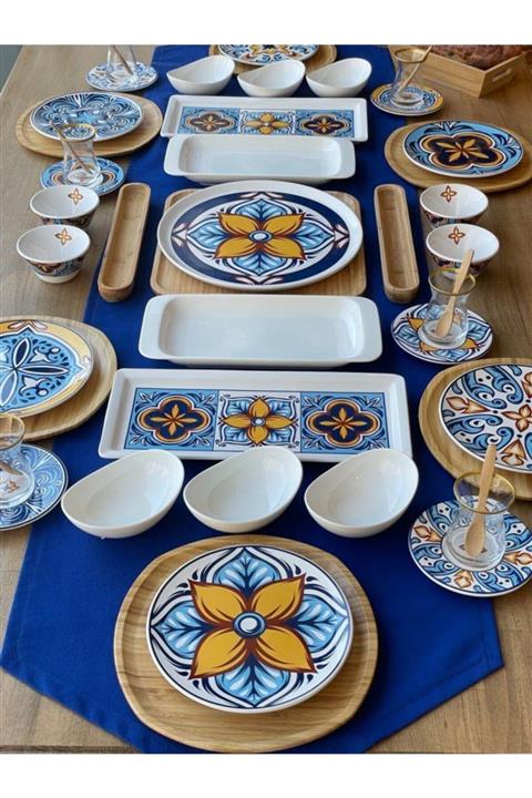 ROSSEV Kahvaltı Takımı Toscana 49 Parça 6 Kişilik