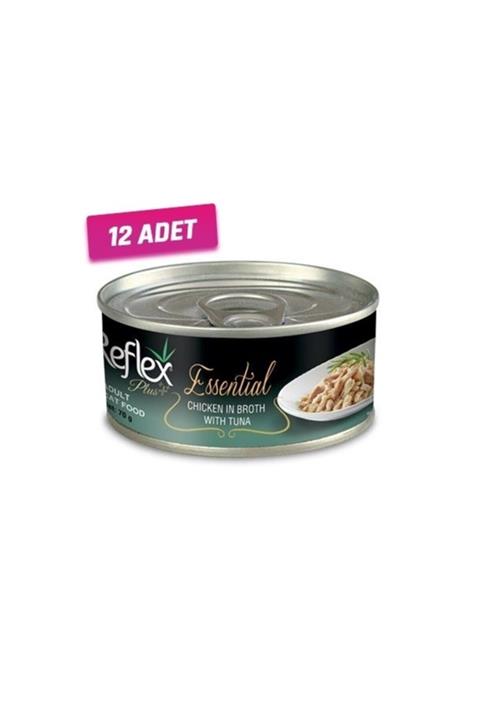 Reflex Plus 12 Adet - Ton Balık Ve Tavuklu Yetişkin Kedi Konservesi 70 Gr