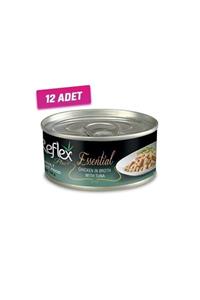 Reflex Plus 12 Adet - Ton Balık Ve Tavuklu Yetişkin Kedi Konservesi 70 Gr