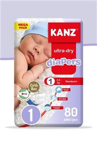 Enfal Kanz Kanz Unisex Bebek Bezi 1 Numara Yenidoğan 80 Adet