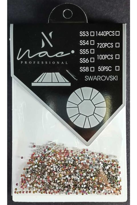 Nac. Proffesional Karışık Renk  Tırnak Süsleme Taşı