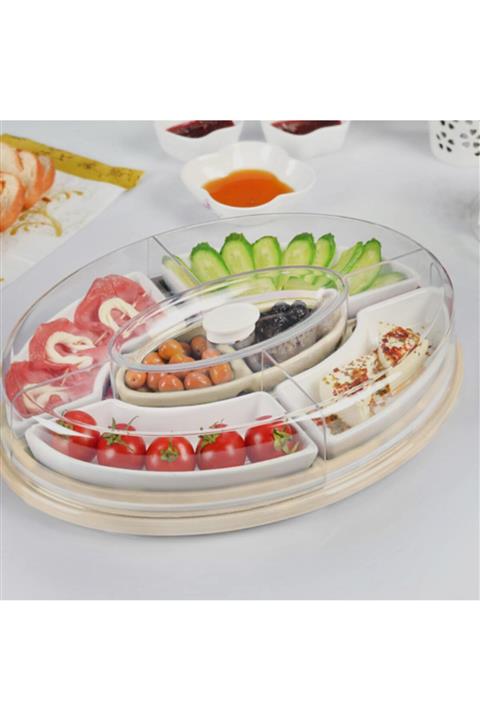 Oktay Kahvaltılık Seti 6'lı Vakumlu Kapak (krem)