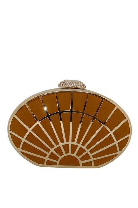 weem bag Elips Lazerli Hardal Süet Abiye Çanta