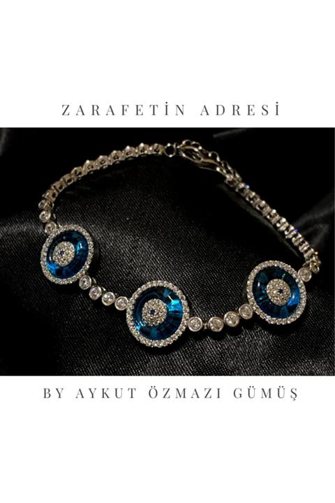 925Silver Italyan Nazar Boncuklu Bileklik