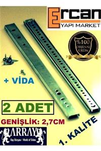 SAMET 27mm X 43,8 Cm Array Ve Bilyalı Dolap Çekmece Rayı