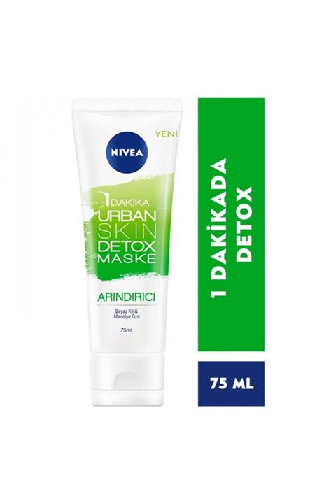 Nivea 1 Dakika Urban Skin Detox Maske Arındırıcı Beyaz Kil & Manolya Özü 75ml