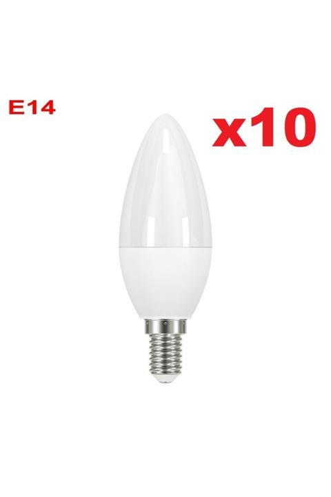 Cata 10 Adet Ledli Düz Buji Ampul 8 Watt Günışığı Renk