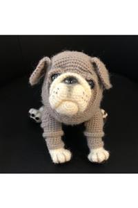 Kare Art Amigurumi Pug Köpek. Hediyelik Dekoratif Örgü Oyuncak. %100 El Üretimi. Yerli Üretim. Handmade.