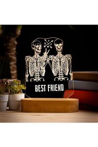 Hediyesepeti BFF En Sıkı Dostlara Hediye 3 Boyutlu Led Lamba - 3d led Gece Lambası - Hediye Masa Lambası