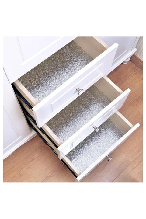 CMT Yapışkanlı Kolay Silinebilir Mutfak Tezgah Üstü Folyo Gümüş