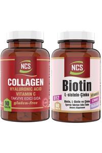 NCS ® Collagen Hyaluronic Acid 90 Tablet Biotin 60 Tablet 2 Ürün 1 Arada Kolajen