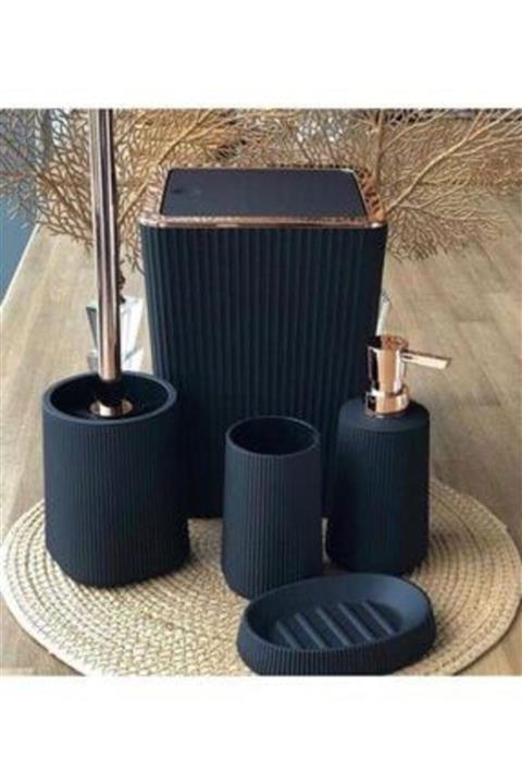 AROW Siyah Gold 5 Li Banyo Seti