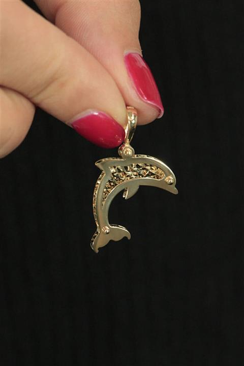 Fiyonk Kuyumculuk 14 Ayar Altın Yunus Balığı Kolye Ucu