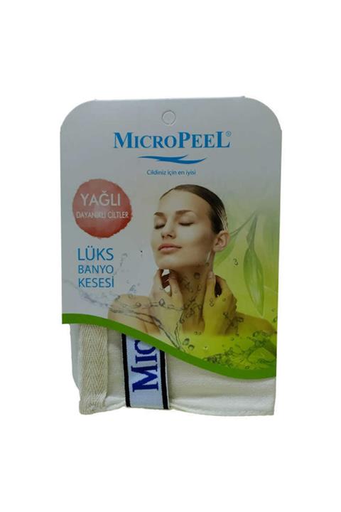 DEVREYON Ipek Yağlı Cilt Için Banyo Kesesi Beyaz 16x24