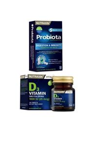 Nutraxin Probiota Probiyotik Desteği 60 Tablet + D3 Vitamini 120 Tablet - D3 1000 Iu