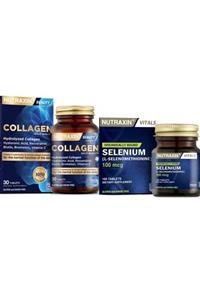 Nutraxin Selenium 100 Mcg 100 Tablet Tip 1 ve Tip 3 Hidrolize Kolajen İçeren 30 Tablet