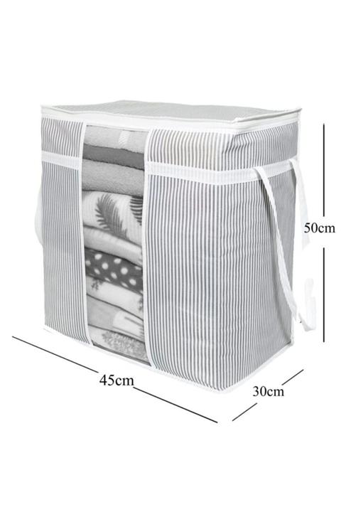 EASY TOPTAN Pencereli Saklama Hurcu - Siyah Çizgili