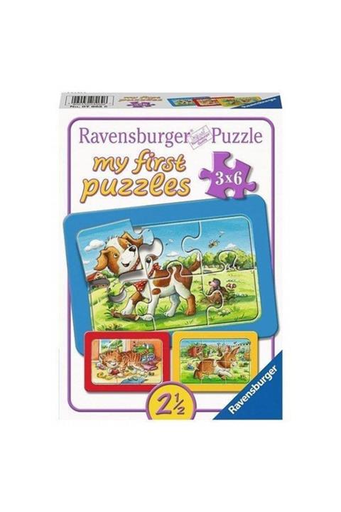 RAVENSBURGER 3x6 Parça Puzzle Animal Friends 070626