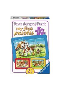 RAVENSBURGER 3x6 Parça Puzzle Animal Friends 070626