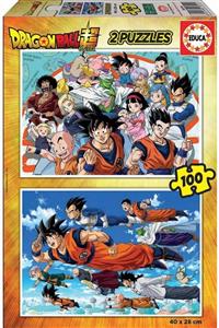 Educa Puzzle Educa 2x100 Parça Dragon Ball Z Erkek Çocuk Puzzle