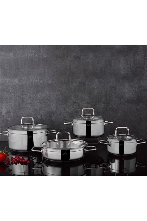 Jumbo Modena 8 Parça Çelik Tencere Seti