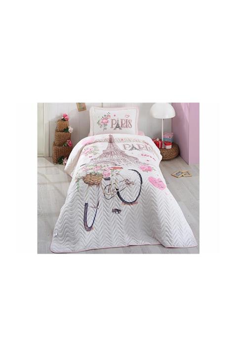 Clasy Tek Kişilik Ranforce Yatak Örtüsü Paris Love