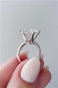 Crystal Diamond Zirconia 10 Carat Tektaş Yüzük Cc2a