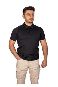 Safari Taktikal Siyah Polo Combat  T-Shirt