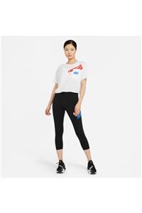 Nike Dri-fit Graphic Training Crop Top Kadın Tişört - Beyaz