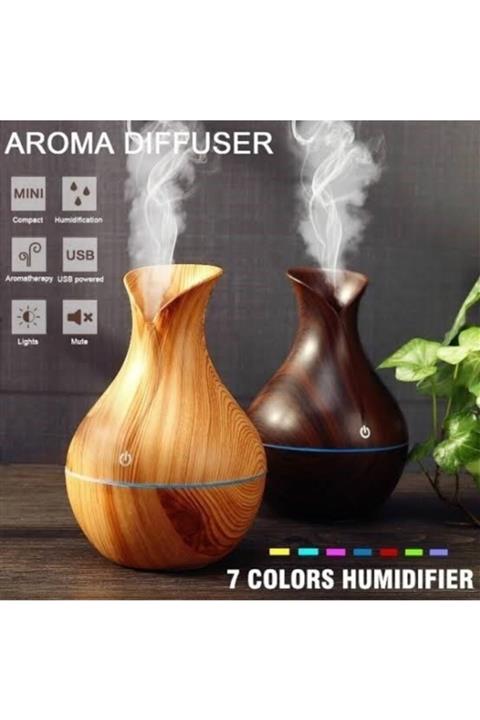 EzJet Jojoba Yağı Hava Nemlendirici Aromaterapi Buharlı Led Işıklı Serinletici Aromaterapi Difüzör