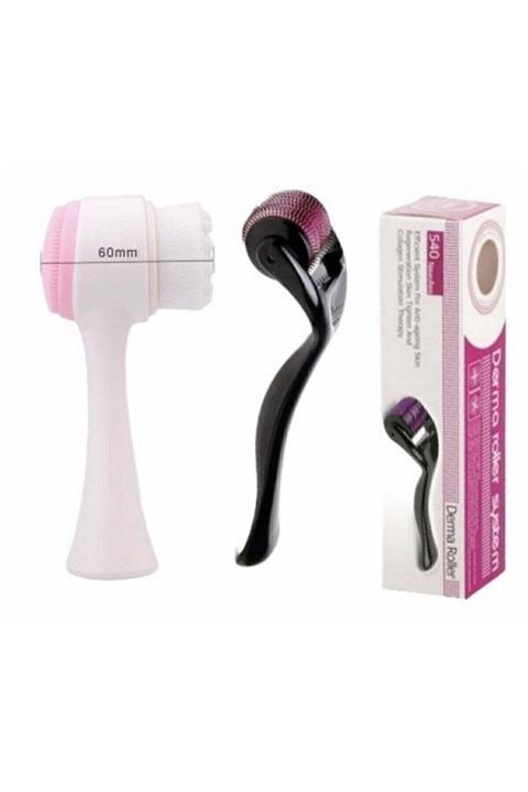 kevin coco Dermaroller 540 Iğne 1.00 M + Cilt Ve Yüz Temizleme Fırçası