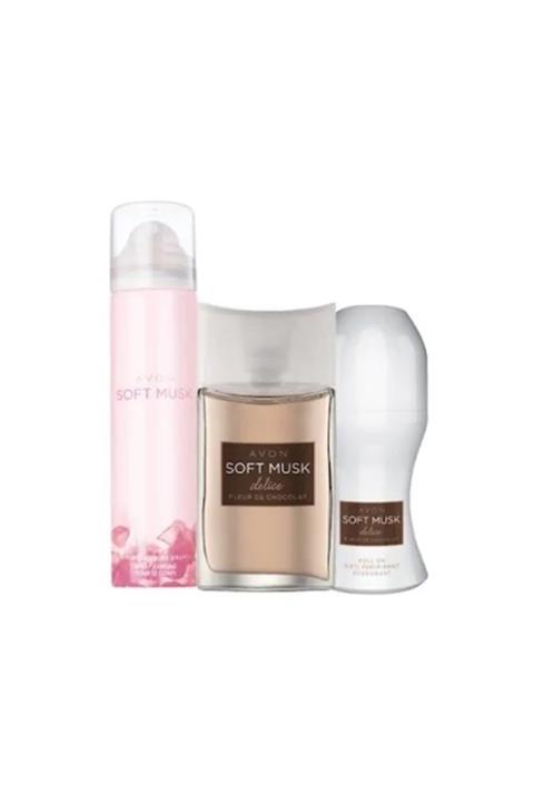 AVON Soft Musk Delice Kadın Parfüm Edt 50 Ml Üçlü Set