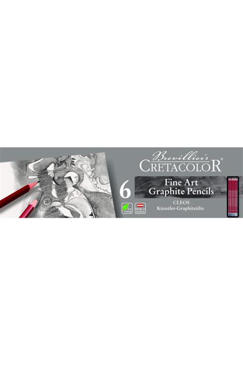 CretaColor Cleos Fine Art Dereceli Kalem Seti 6lı 2h,hb,2b,4b,6b