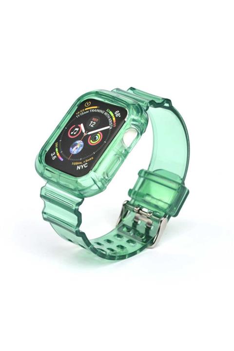 Nezih Case Kayış/kordon Ve Kasa Koruyucu Apple Watch Seri 2/3/4/5/6 38mm Yeşil (SAAT DEĞİLDİR)