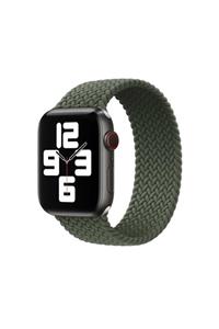 Apple Watch Seri 7 45mm Uyumlu Nezih Case Wiwu Braided Solo Loop Large Kordon Yeşil