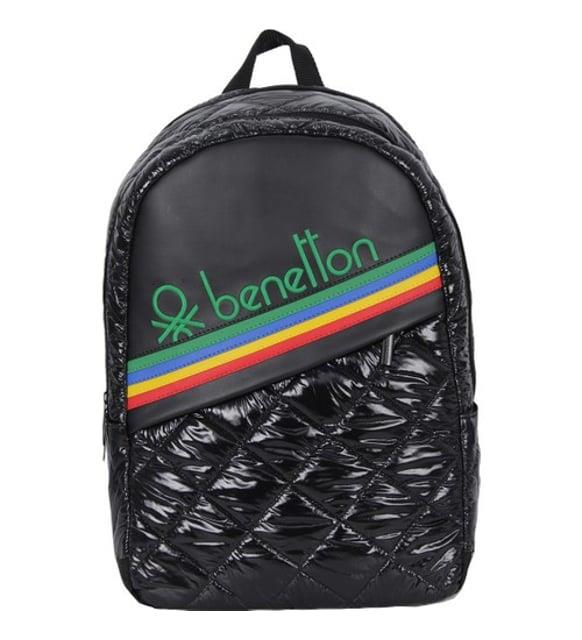 United Colors of Benetton Kapitone Ilkokul Çantası 70248 Siyah