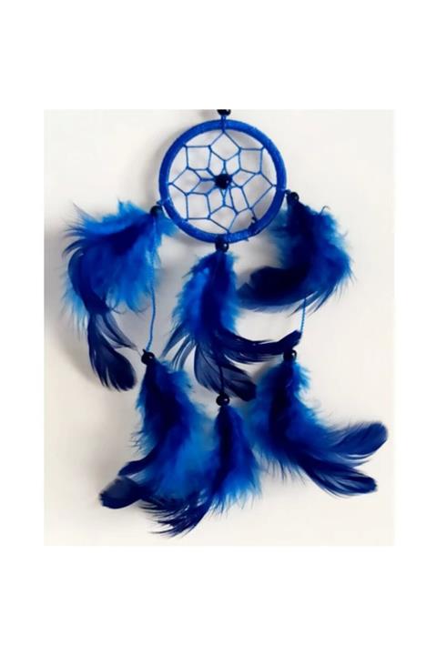 Mixperi Dream Catcher Mavi Renk Düş Kapanı Kuş Tüylü Araba Süsü