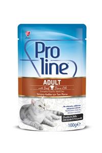 Pro Line Kedi Maması 40 Adet Dana Etli Pouch Yetişkin 100 g