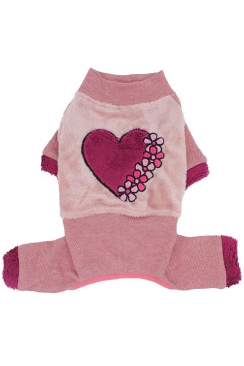 Pawstar Pembe Kalp Tiko Tulum Kedi Köpek Tulumu Kedi Köpek Kıyafeti