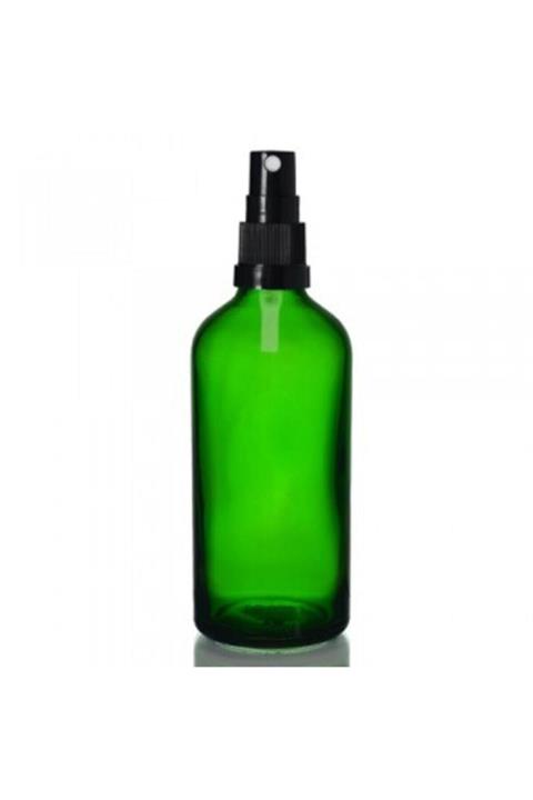 GALENİK Yeşil Cam Şişe 50ml Siyah Sprey Başlıklı 24 Adet