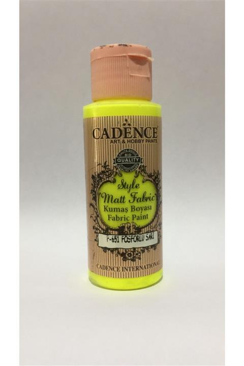 Cadence Boya Matt Fabric Kumaş Boyası F-651 Fosforlu Sarı 59 ml