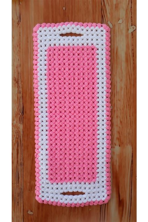 Göçmen Tuhafiye Pembe El Örgüsü Banyo Lifi 45x18cm-çeyizlik Kese