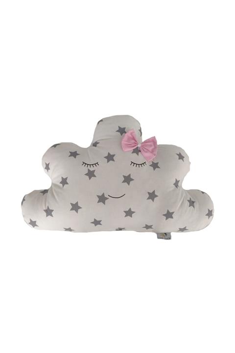 DEFTDUCK Beyaz Dekor Dekoratif Bulut Yastık 40x55 cm